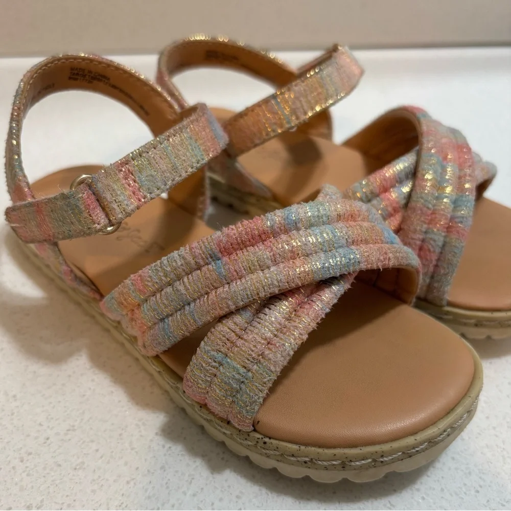 Cat & Jack Ombre Multi Colored Sandals Toddler Size 8